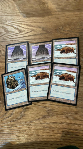 MTG Tempest - Land - Island - Magic ccg x 6   - lot#14