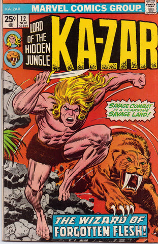 Ka-Zar: Lord of the Hidden Jungle #12 - Marvel Comics - 1975