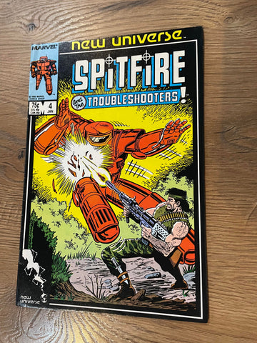 Spitfire and the Troubleshooters #4 - Marvel Comics - 1987 - Back Issue
