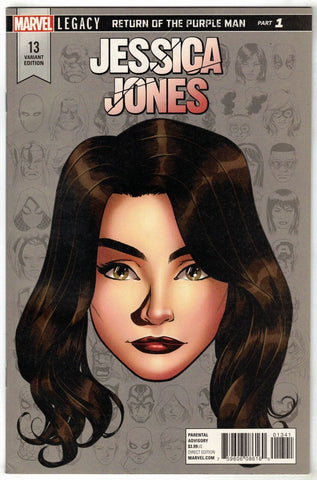 Jessica Jones #13 - Marvel Comics - 2016 - 1:10 McKone Headshot Variant