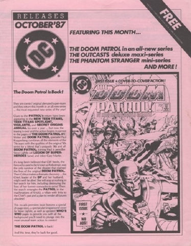 DC Releases Newsletter October '87 - DC Comics - 1987