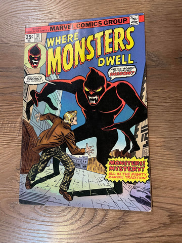 Where Monsters Dwell #31 - Marvel Comics - 1974 - Back Issue