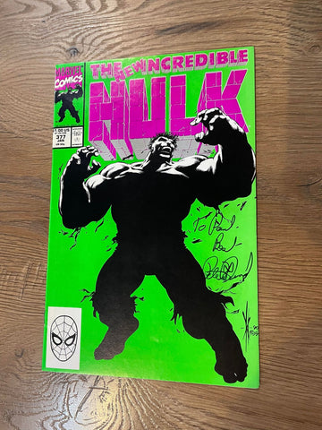 Incredible Hulk #377 - Marvel Comics - 1991 ** 1st app Professor Hulk - SIGNED b