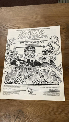 Day of the Octopus - Marvel Super Heroes - TSR - 1984 - Adventure Module Only