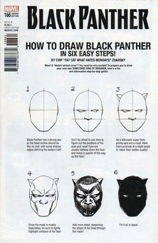 Black Panther #166 - Marvel Comics - 2017 - How-To-Draw Variant