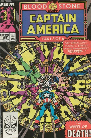 Captain America #359 - Marvel Comics - 1989 - 1st Crossbones Cameo