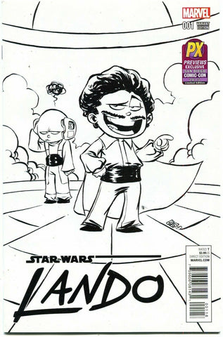 Star Wars Lando #1 SDCC Previews Exclusive Black & White Variant Comic Book 2015