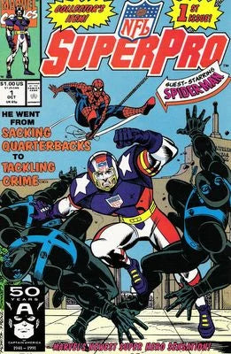 NFL SuperPro #1 - Marvel Comics - 1991